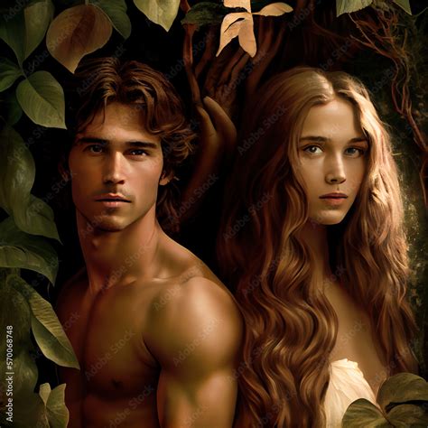 man woman   forbidden apple adam eve concept artists