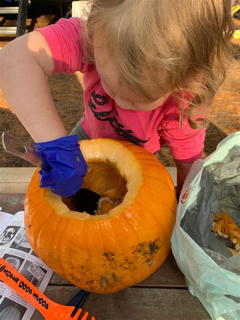 Pumpkin Carving & Seeds – Camping with Daughters