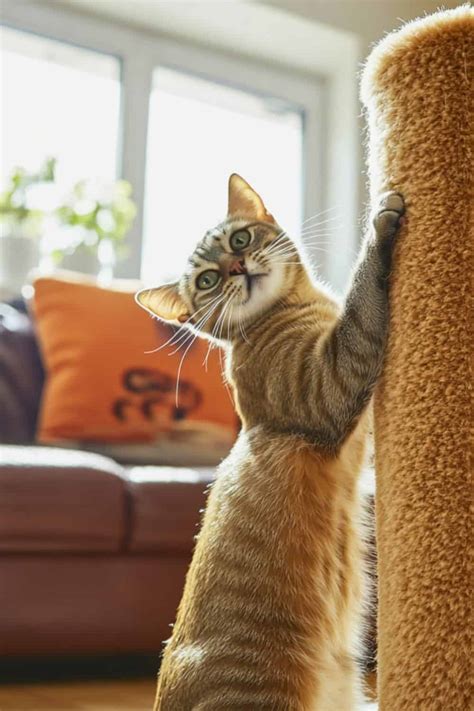 fun diy cat scratching post   kitty