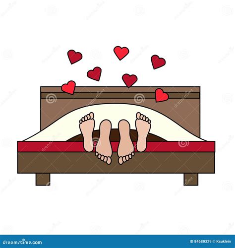 Paar Dat Geslacht in Bed Heeft Familie, Minnaars Die Liefde Maken St