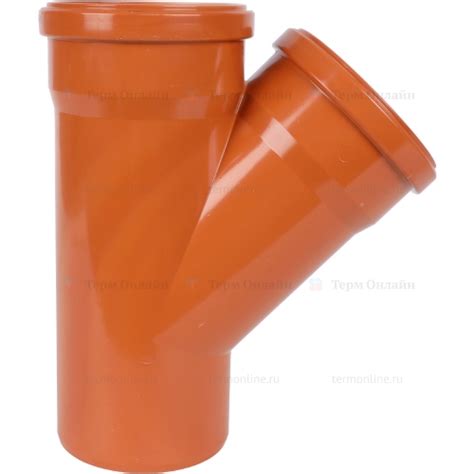 Sinikon НПВХ Тройник D110 x 110 x 45° для нар. канализации - купить в ...