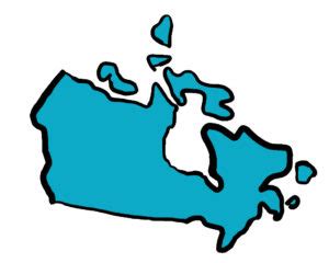 Canada map outline - smooth simplified country shape map vector. - www ...