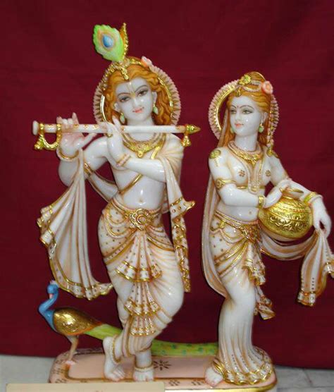 marble radha krishna statue