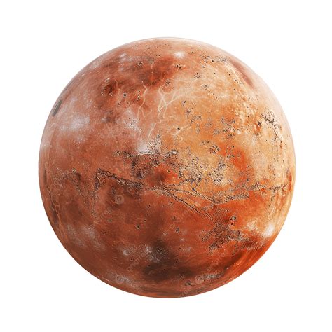 Planet Mars White Background