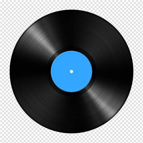 premium psd blue vinyl record isolated  white background