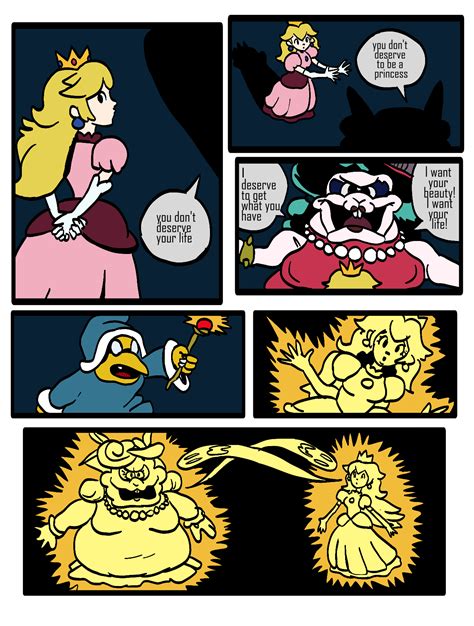 Peach and Madame Broode Body Swap 1/4 by SwapSlave on DeviantArt