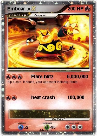 Pokémon Emboar 673 673 - Flare blitz 6,000,000 - My Pokemon Card