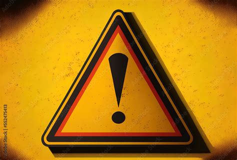 realistic yellow triangle warning  traffic sign image  symbol
