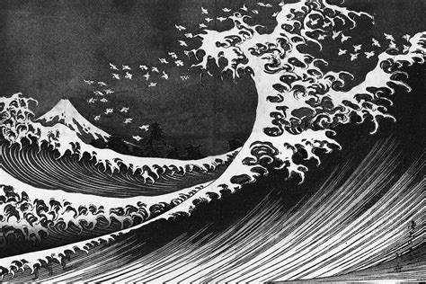 Japanese Black And White Painting at PaintingValley.com | Explore ...
