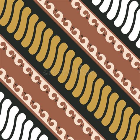 seamless batik pattern motif indonesia design wallpaper stock vector