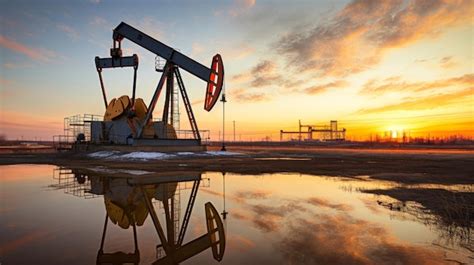 Premium Photo | Oil drilling rigs in an oil field in the desert ...