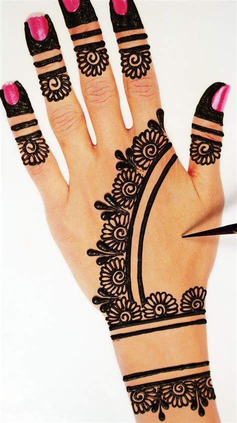 stylish mehndi design  navratri karwachauth  side hand