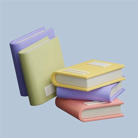 Стопка книг с одной, на которой написано слово | Премиум PSD Файл