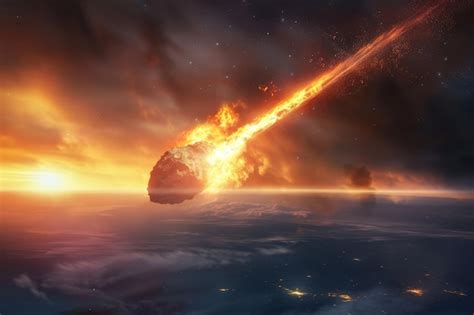 premium photo  visionary predicting   meteor event focus