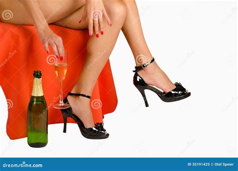 Champagne stock image. Image of sensual, copy, heels - 35191425