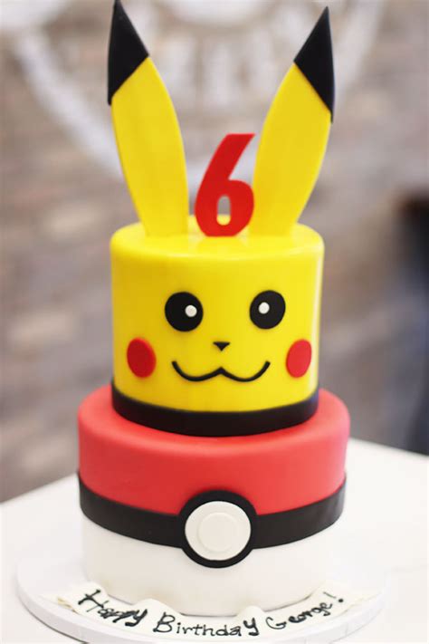 2 tier Pikachu Birthday Cake