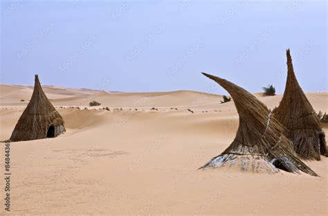 Libya,Sahara desert,a tuareg village in the Ubari lakes area Stock ...