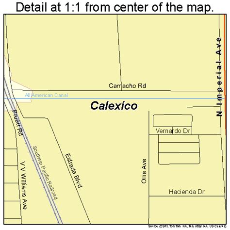 Calexico California Street Map 0609710