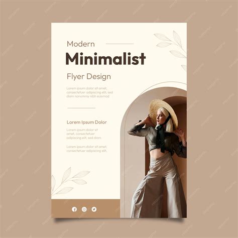 premium vector flat design minimalist poster template design