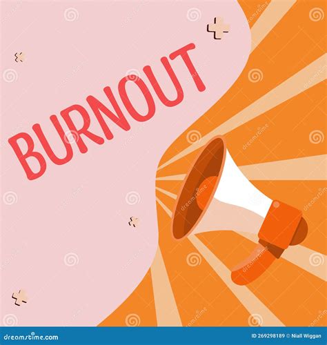 Writing Displaying Text Burnout. Word for Feeling of Physical and