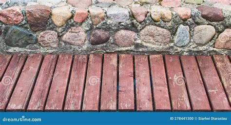 background   wall   wooden platform stock photo image