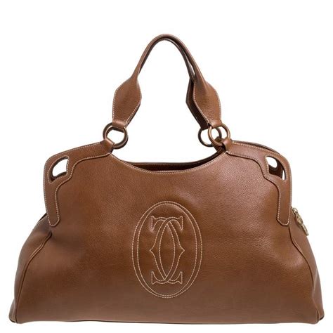 Cartier Brown Leather Large Marcello de Cartier Bag Cartier | The ...