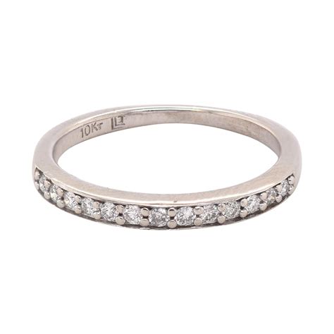 Diamond Eternity Band White Gold 10 Karat For Sale at 1stDibs