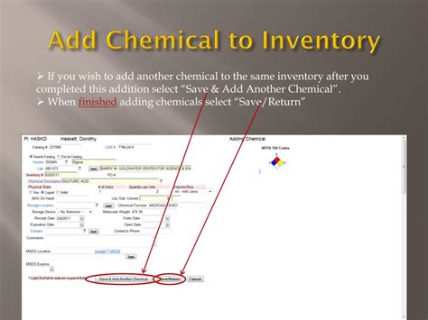 chemical inventory powerpoint    id