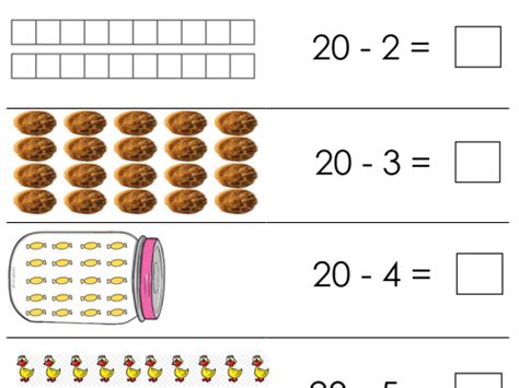 Year 1 Subtraction from 20 | Teaching Resources