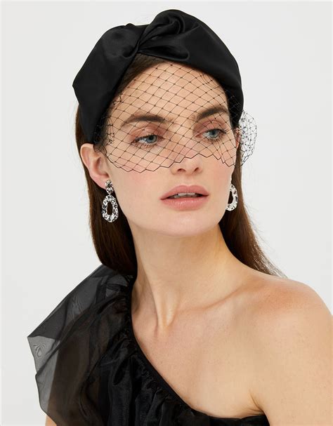 Birdcage Veil Black Headband at Qiana Flowers blog