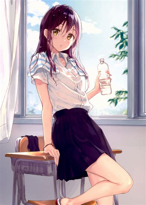 nagomiya-san rimo bra see through seifuku wet wet clothes | #409342