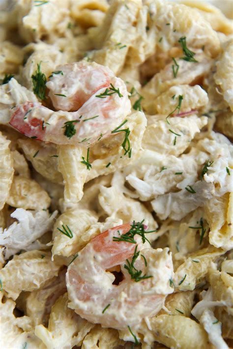 Cold Seafood Pasta Salad Recipe With Crabmeat And Shrimp | Bryont Blog
