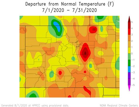July Weather Review across Southern Colorado