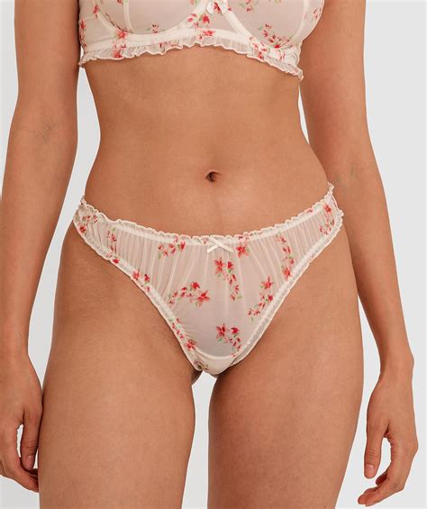 Bras N Things Canna Lily V String - Floral Print | 01381301