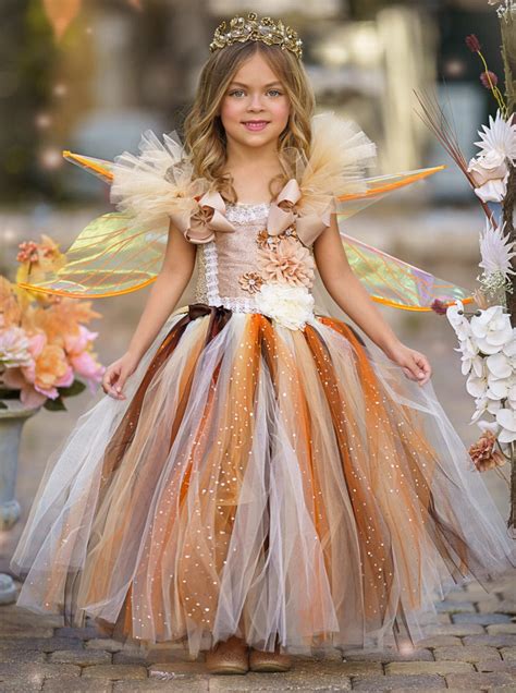 Kids Halloween Costume | Girls Golden Fairy Sparkle Tutu Dress – Mia Belle Girls