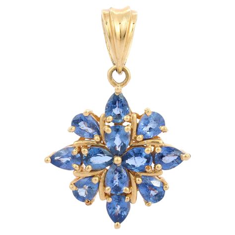 14k Yellow Gold and Sapphire Saint Benedict Medallion Pendant Cast from