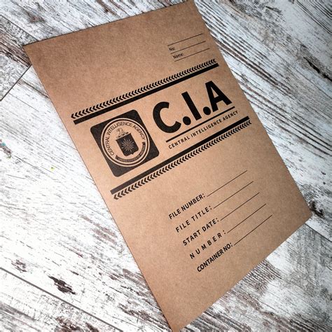 Prop CIA Paper Folder. Top Secret Special Services Folder for Cosplay