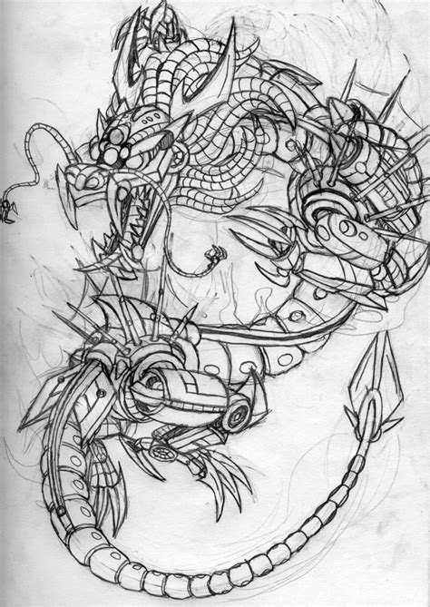 Robot Dragon sketch by Tibby101 on DeviantArt