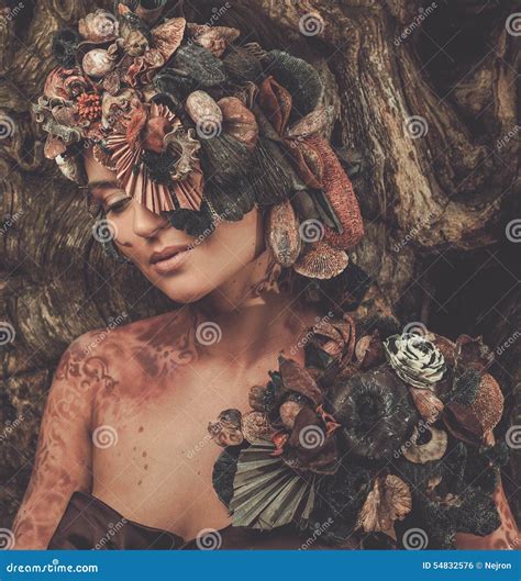 Nymph woman stock photo. Image of mushrooms, folklore - 54832576