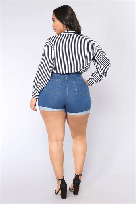 Sexy Skinny Turn Up Hot Oversize Denim Short Denim Jeans For Fat Girls