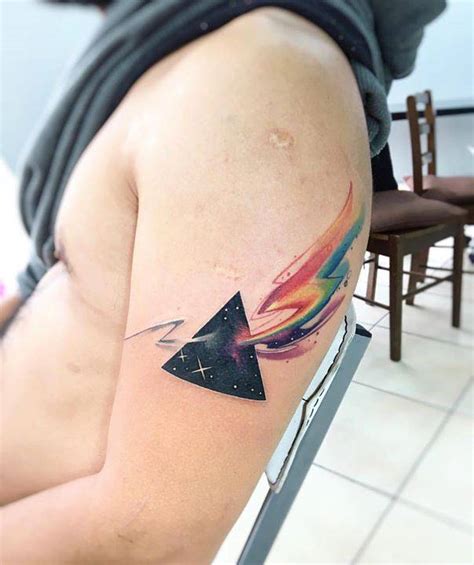 Unique Dark Side Of The Moon Tattoo