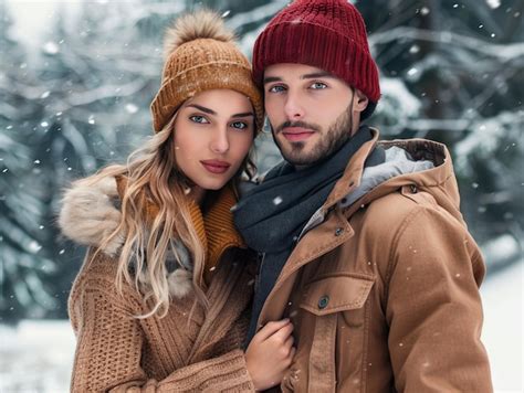 Premium Photo | Elegant Winter Fashion Models Outdoors