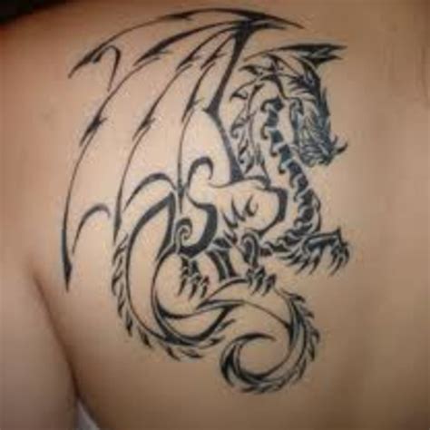 Tribal Fire Dragon Tattoos Designs