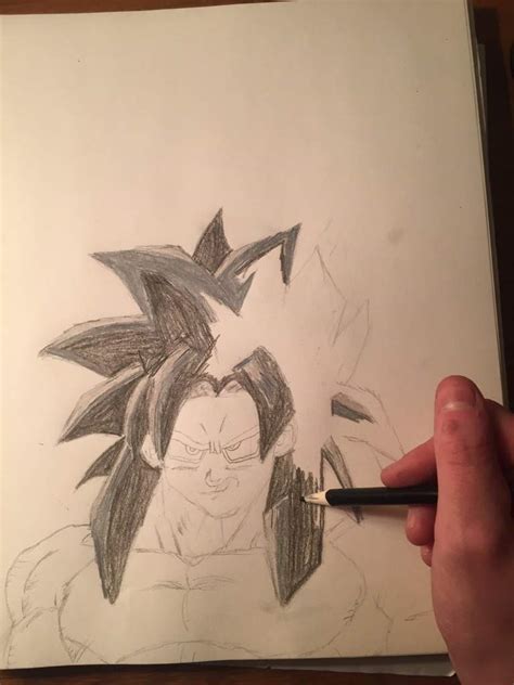 Goku ssj4 Drawing (finally in color) | DragonBallZ Amino