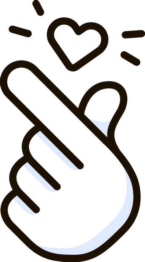 finger heart emoji sticker 27655047 PNG