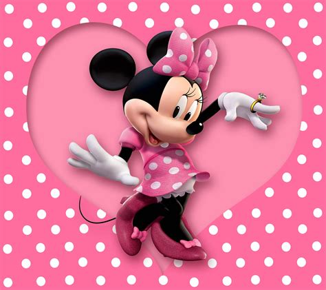 Download Pink Heart Minnie Mouse Wallpaper | Wallpapers.com