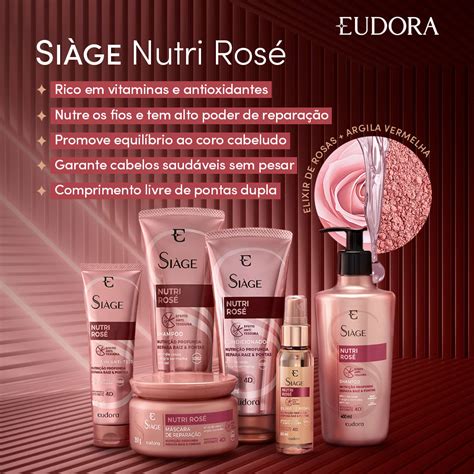 Eudora Siàge Nutri Rosé - Combo Siàge Nutri Rose: Shampoo + Condicionador | Eudora