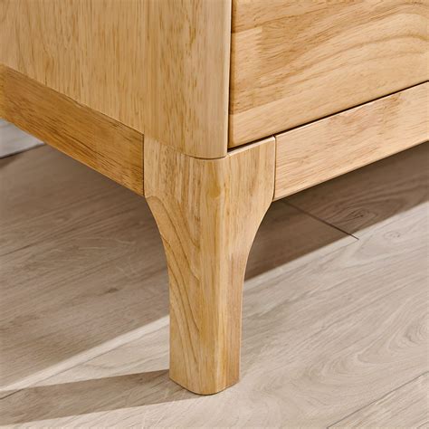Oak Modern Storage Cabinet Glass Doors Display Cabinet with Drawer for ...
