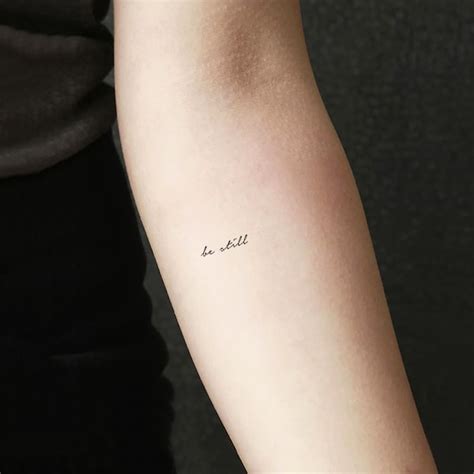 Be Still Tattoo - Etsy