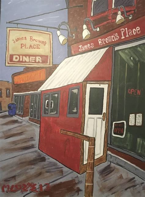 James Brown’s Diner Painting by Mitchell Lurye | Saatchi Art